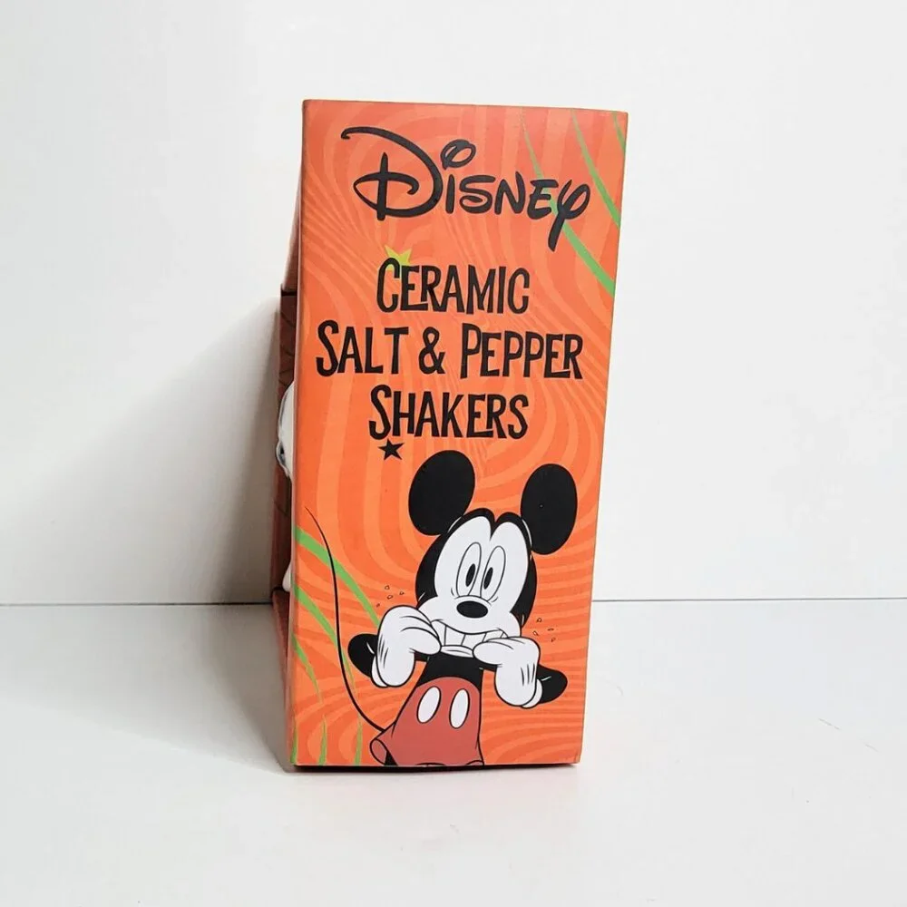 Mickey & Minnie Mouse Halloween Disney Iridescent Ghost Salt Pepper Shakers NEW